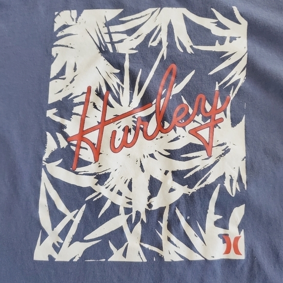 1422 * Hurley Palm Tree Graphic Tee Blue Size S - Picture 7 of 11